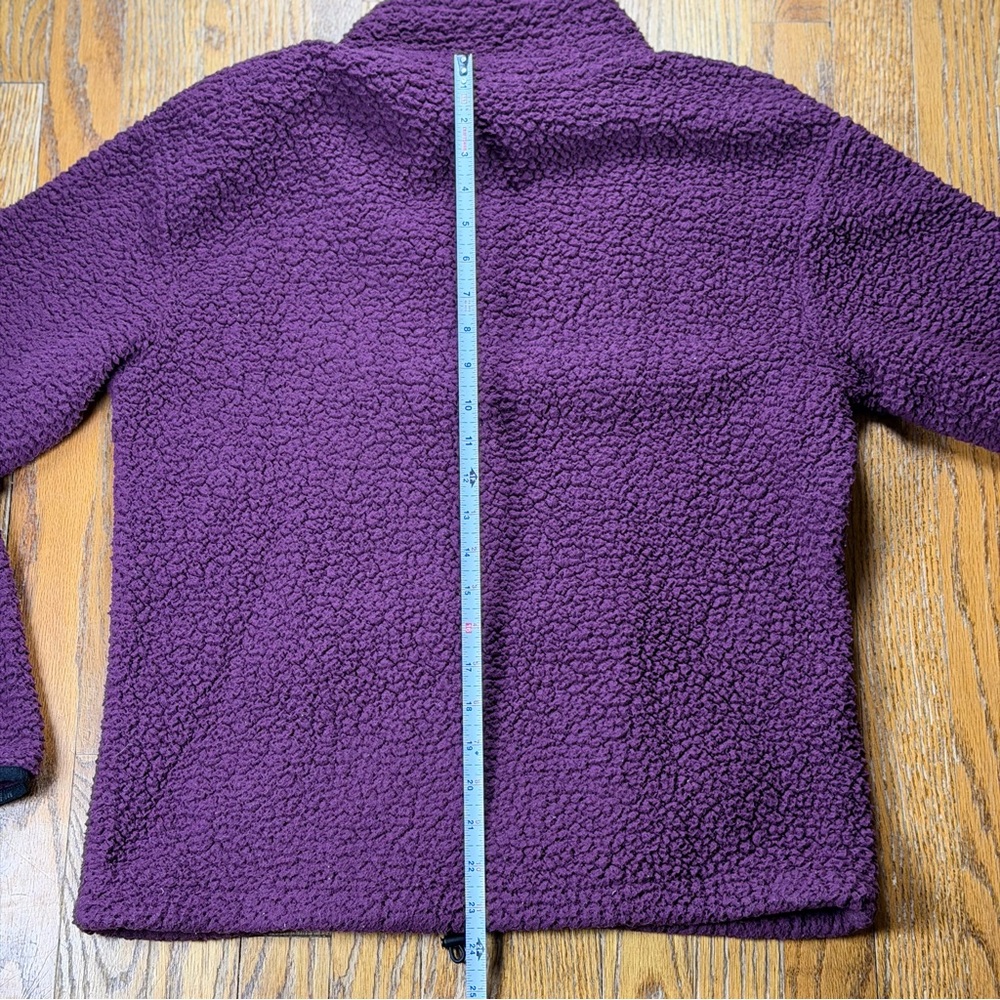 Victoria's Secret PINK Sweatshirt Womens XS Purple Sherpa 1/4 Zip Pullover - Picture 10 of 11